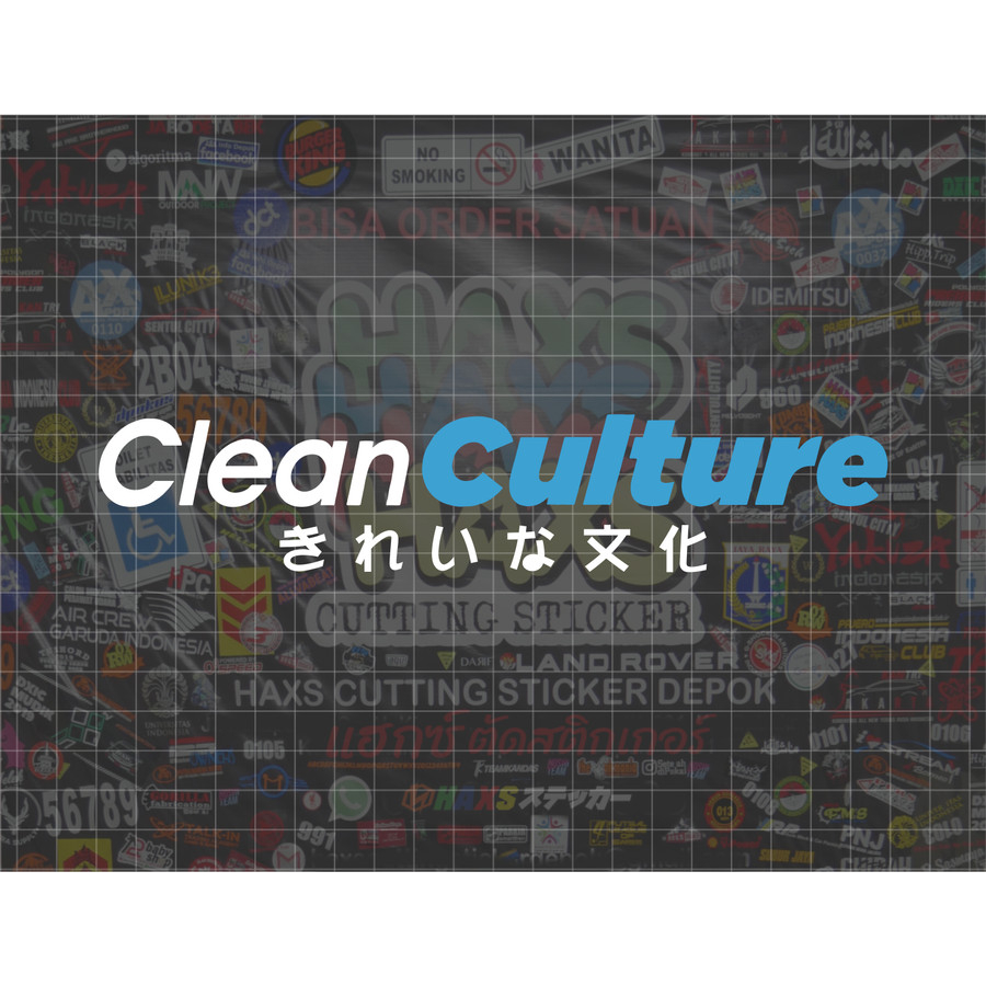 Jual Cutting Sticker CleanCulture Ukuran 20 Cm Untuk Motor Mobil ...