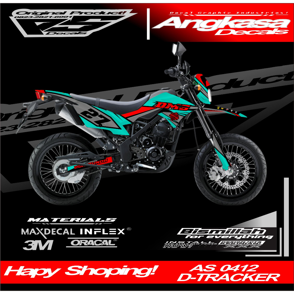 Jual 0412 DECALS STIKER FULLBODY CUSTOM MOTOR D-TRACKER// variasi ...