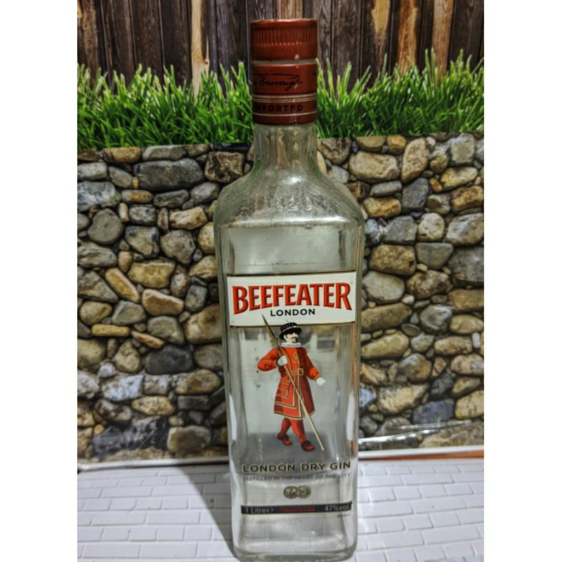 Jual botol bekas minuman keras miras beefee London botol antik botol ...