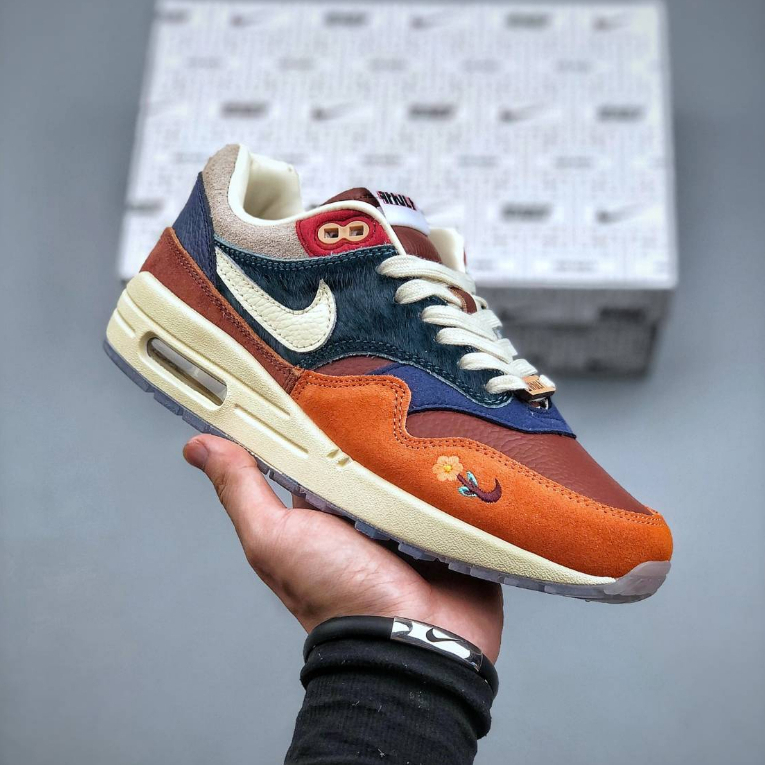 SEPATU KASINA X NIKE AIR MAX 1 SP WON-ANG ORANGE TEAM RED DARK TEAL GEEN  COCONUT MILK ORIGINAL BNIB