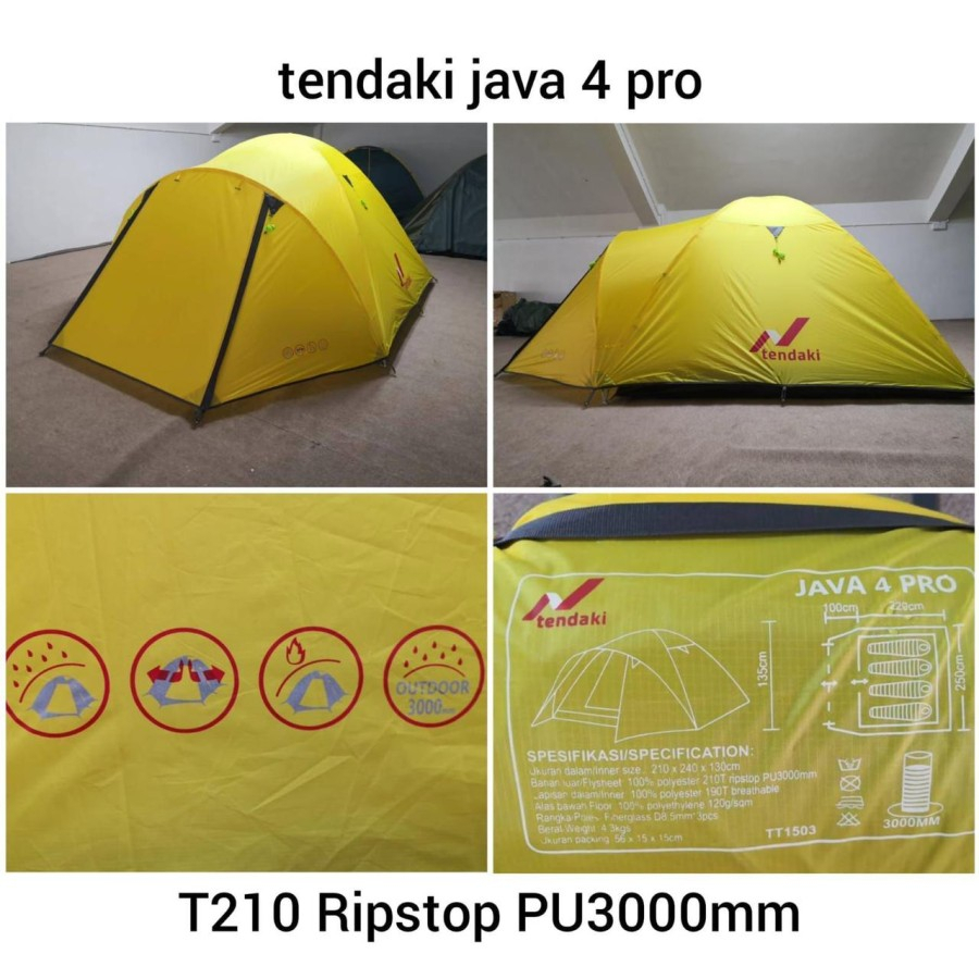 Jual Tenda Camping Tendaki Borneo 4 Nsm 4 Java 4 Light Arundaya 4 Air Java 4 Pro Kapasitas 4 5 4394