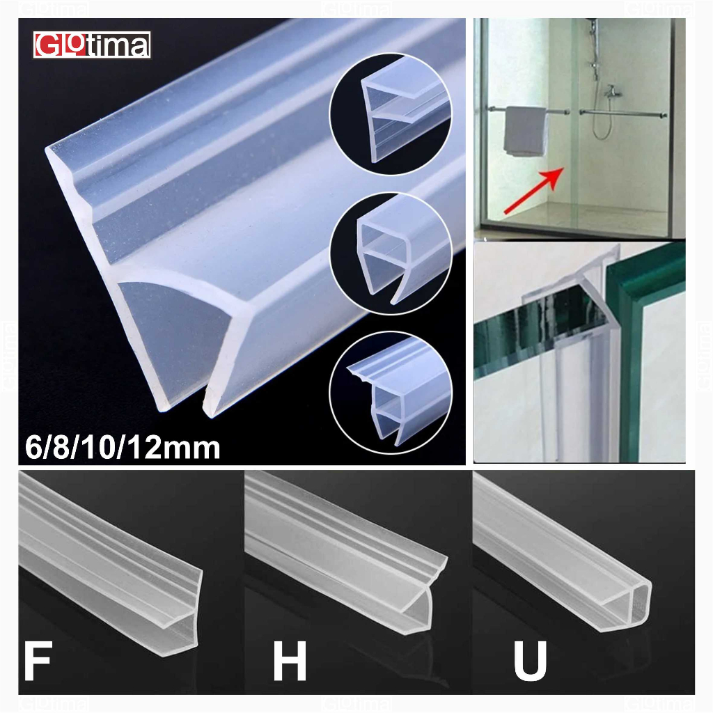 Jual Lis Sela Penutup Celah Pintu Jendela Kaca Glass Clip Seal Door ...