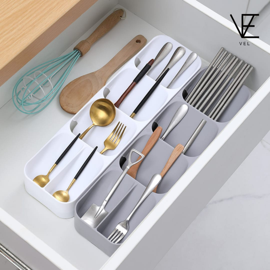 Jual Rak organizer storage laci dapur sekat sendok garpu pisau tebal ...