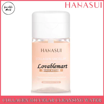 Lovablemart Hanasui Collagen Micellar Cleansing Water Cairan Pembersih Wajah Lembut