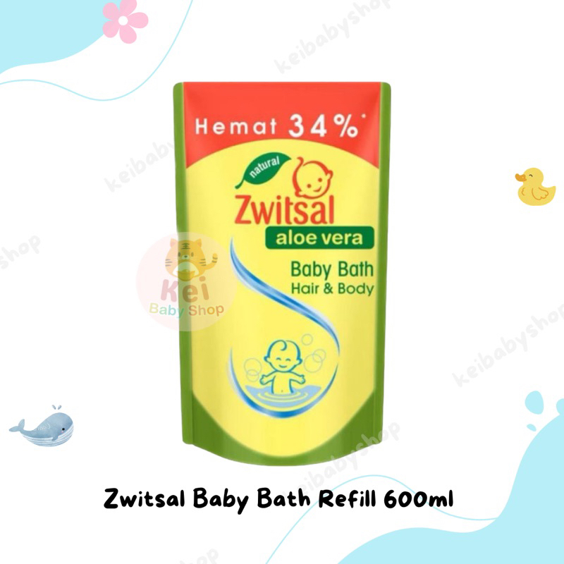 Jual Zwitsal Baby Bath Hair & Body Refill 600ml Sabun Mandi Bayi 2 In 1 ...