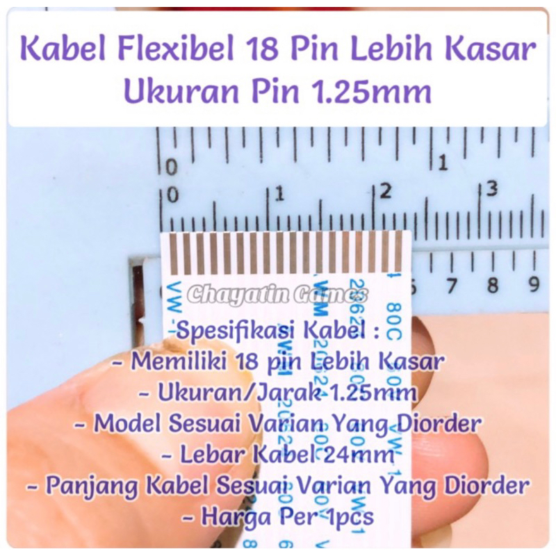 Jual Kabel Flexibel 18 Pin Lebih Kasar Panjang Dan Model Sesuai Varian