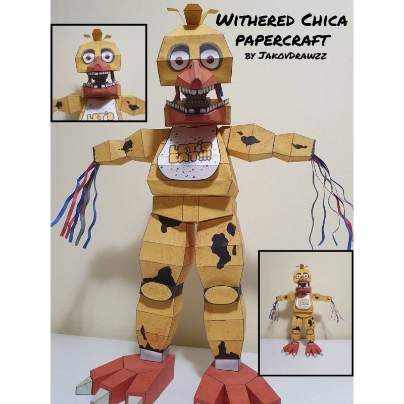 Simple Fnaf Papercraft Chica Sakafotos | The Best Porn Website