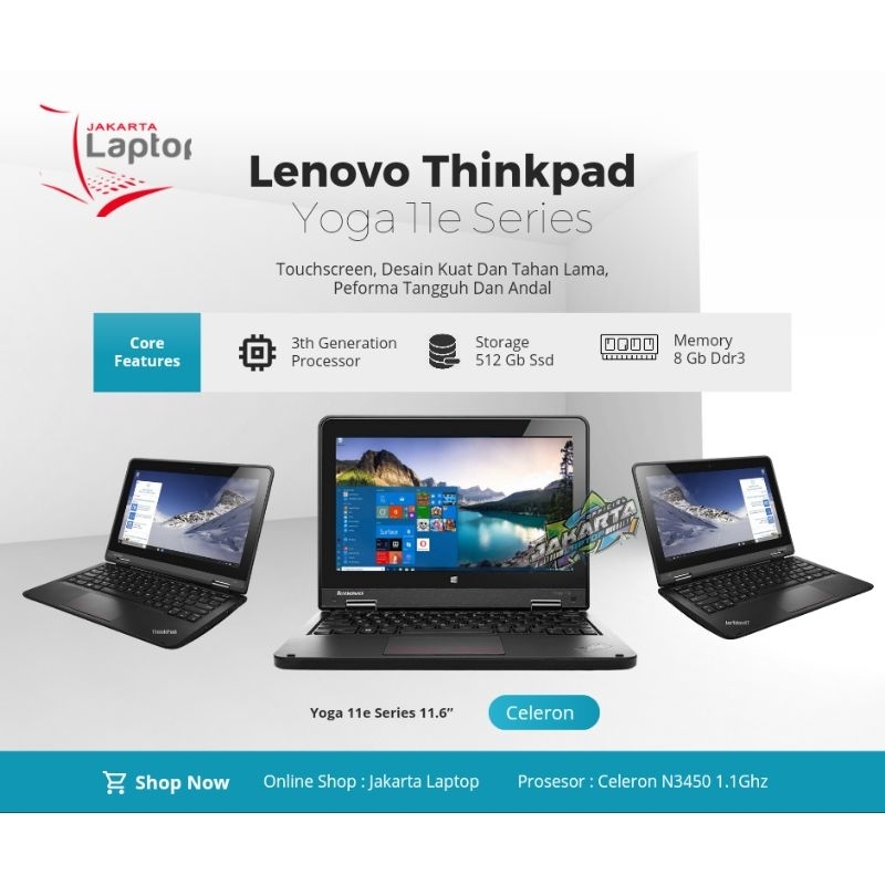 Jual Laptop Lenovo Thinkpad Yoga E Layar Touchscreen Hp X G Layar Sentuh Ram Gb