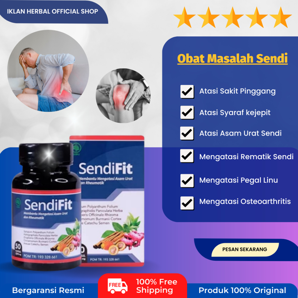 Jual Obat Sakit Pinggang Syaraf Kejepit Asam Urat Rematik Pegal Linu