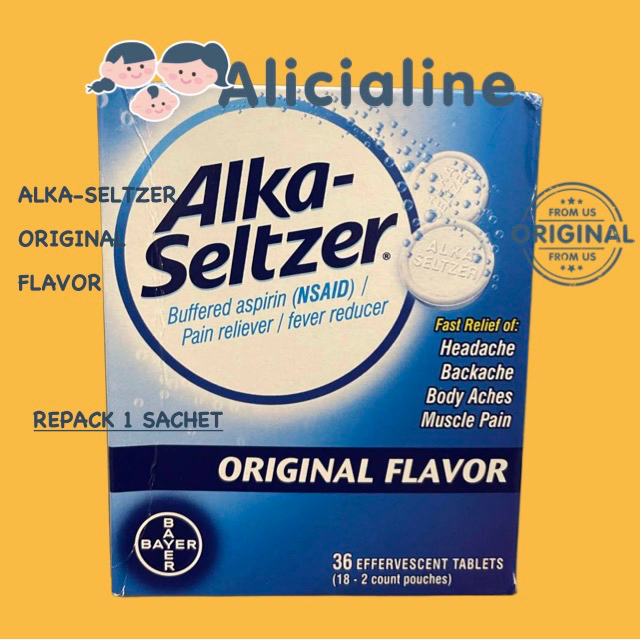 Jual Alka Seltzer Fast Headache Backache Relief Original Flavor Repack ...