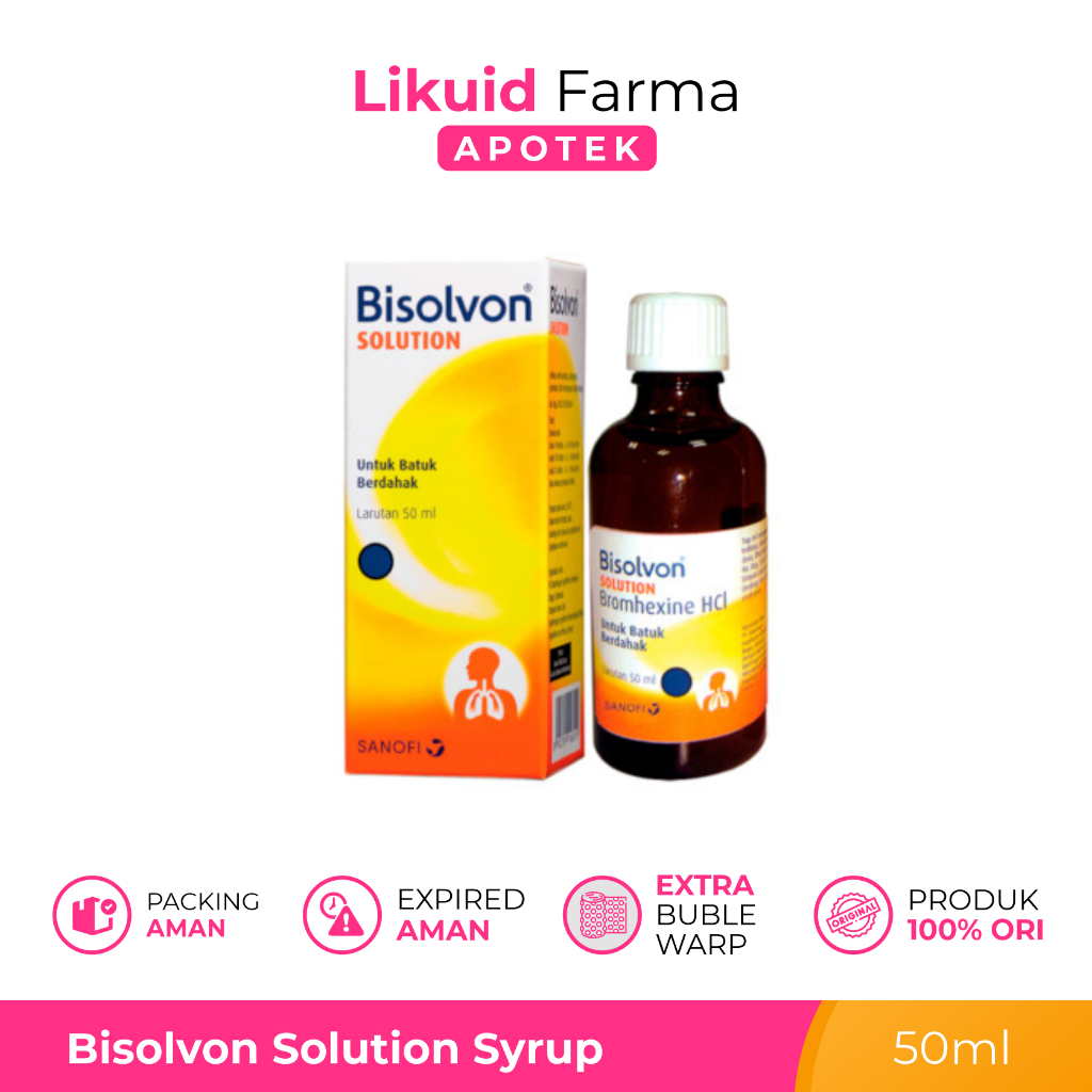 Jual Bisolvon Solution 50 Ml Larutan Pengencer Dahak Shopee Indonesia