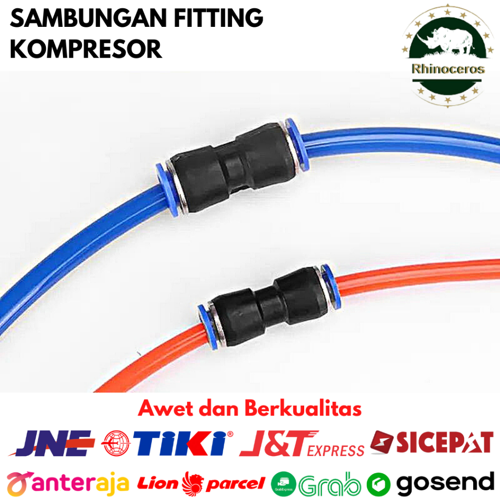 Jual Fitting Pnuematic Reducer Selang Lurus dan Letter T 1/4 Inch ...