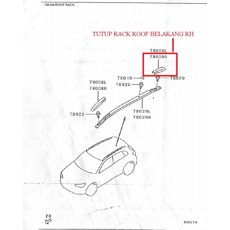 Jual TUTUP RACK ROOF BELAKANG KANAN MITSUBISHI OUTLANDER | Shopee Indonesia