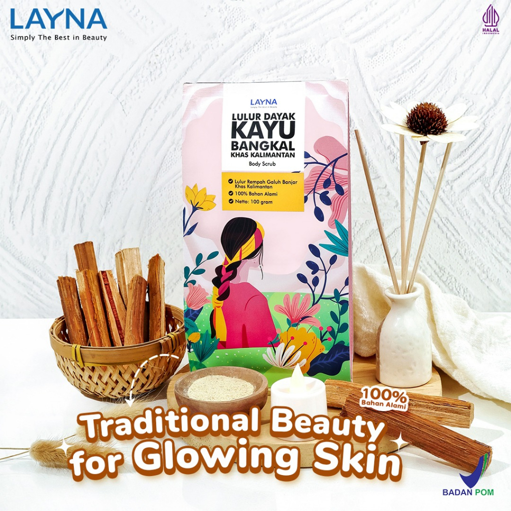 Jual Layna Skincare Lulur Dayak Kayu Bangkal Khas Kalimantan Gr