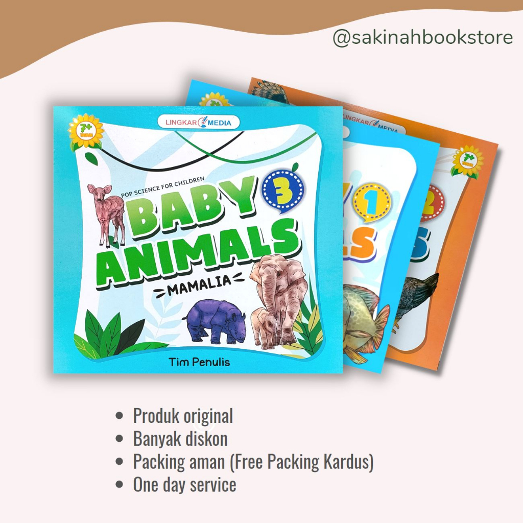 Jual Paket Hemat 3 Buku Pengetahuan Binatang Baby Animal/Buku Cerita