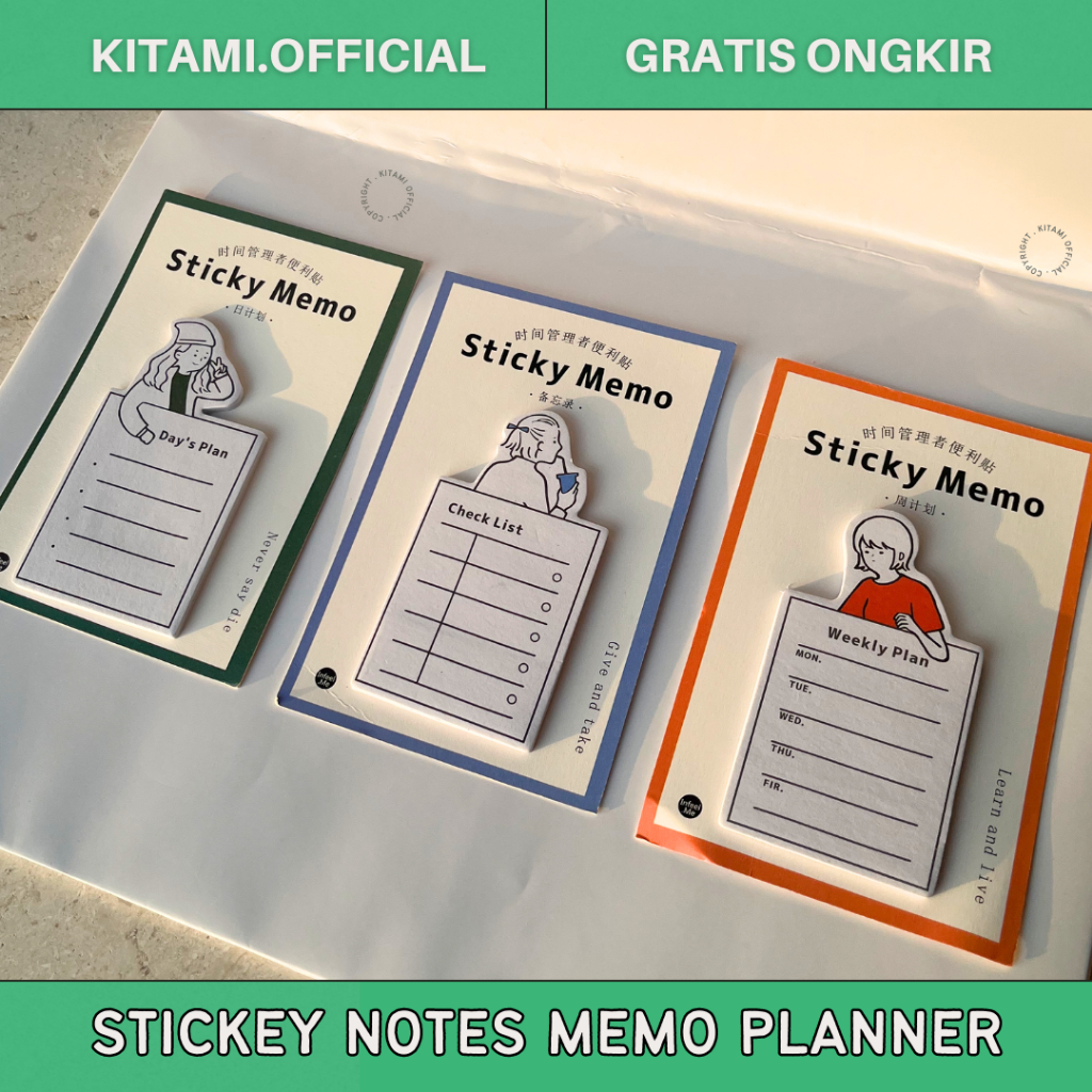 Jual STICKY NOTES MEMO TO DO LIST WEEKLY PLANNER isi 30 LEMBAR | Shopee ...