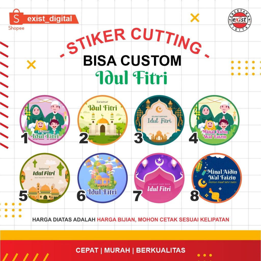 Jual Stiker Kue Lebaran Stiker Toples Kue Cutting Sticker Shopee Indonesia