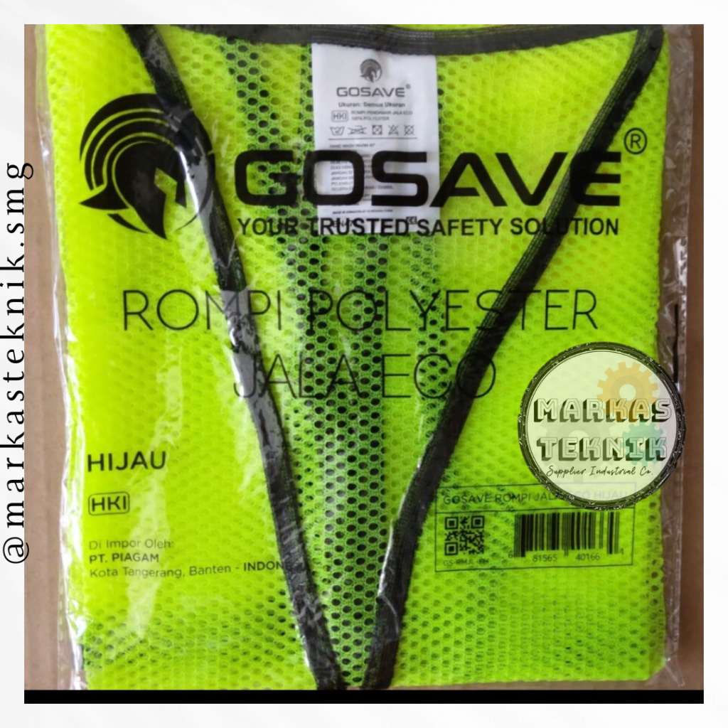 Jual GOSAVE Rompi Proyek Safety Jaring Jala Eco / Safety Vest GOSAVE ...