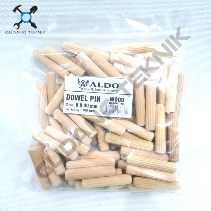 Jual Dowel Penyambung Kayu Pin Stik Joiner isi 100pcs Ukuran 6mm 8mm ...