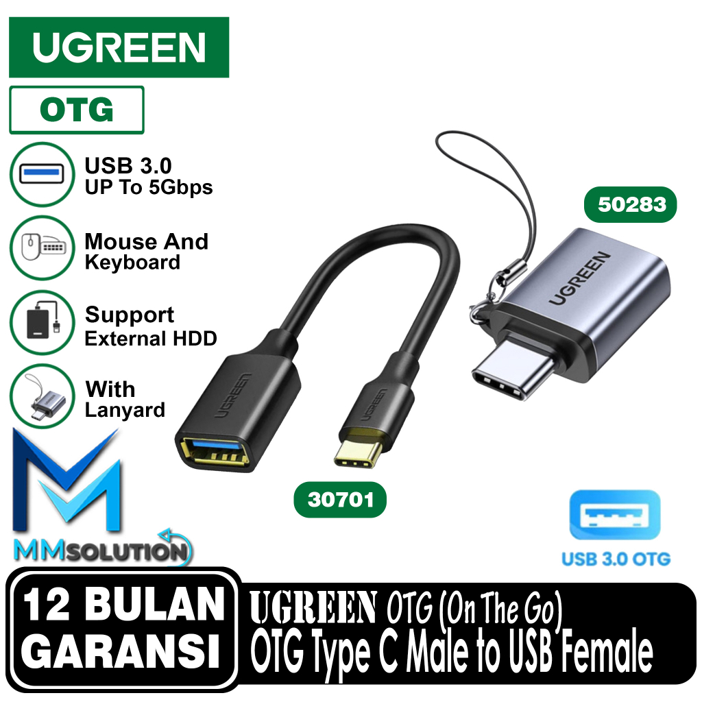 Jual Ugreen Otg Type C Male To Usb A Female Adapter Converter Gbps Rp