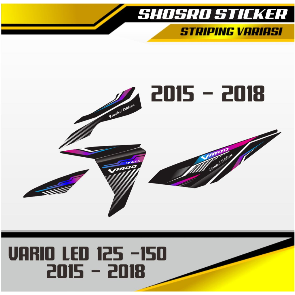 Jual VARIASI STIKER HONDA VARIO LID / LED 125 /125 STRIPING VARIO FI