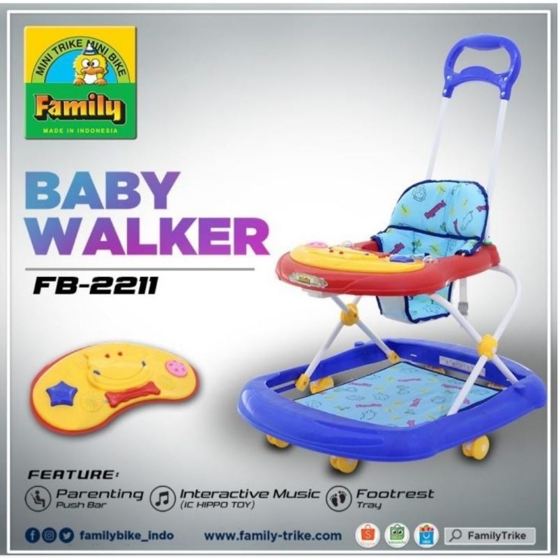 Jual GOSEND SMG Baby Walker Family 2211LD Musik Hippo apolo bayi belajar jalan Shopee Indonesia