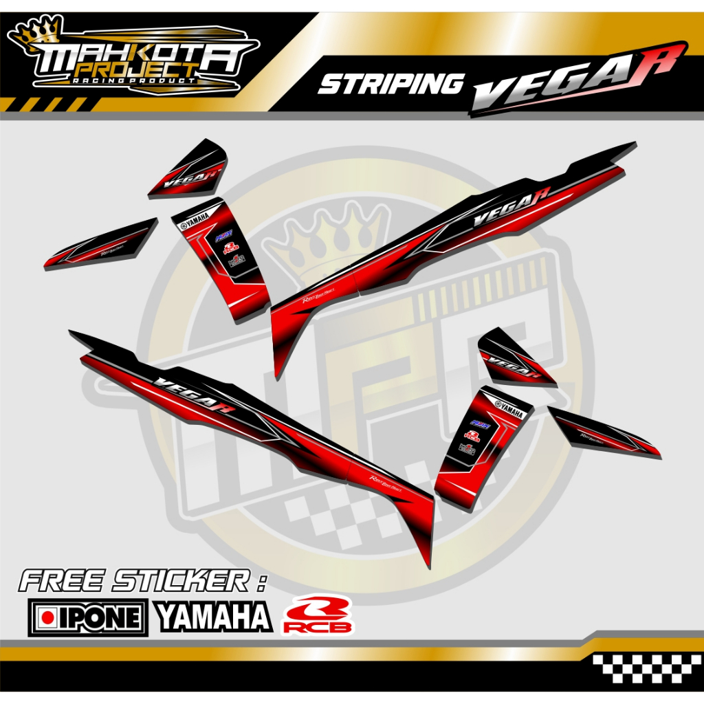 Jual STRIPING STICKER LIST VARIASI VEGA R NEW STRIPING LIST MOTOR YAMAHA VEGA R RACING