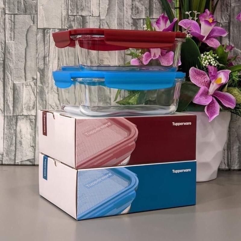 Jual Premia glass Tupperware lunch box oven microwave kaca tebal ...