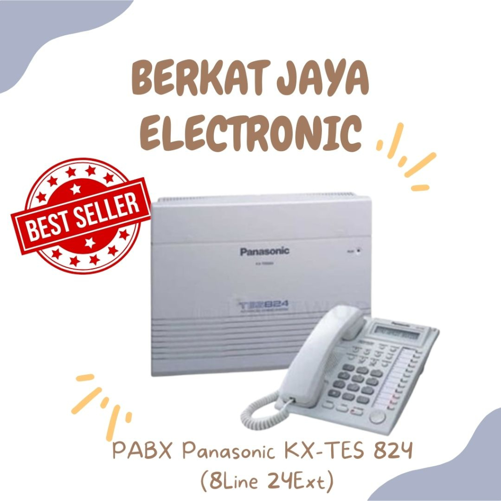 Jual PABX Panasonic KX-TES 824 (Kapasitas 8Line 24Ext + Panasonic KX ...