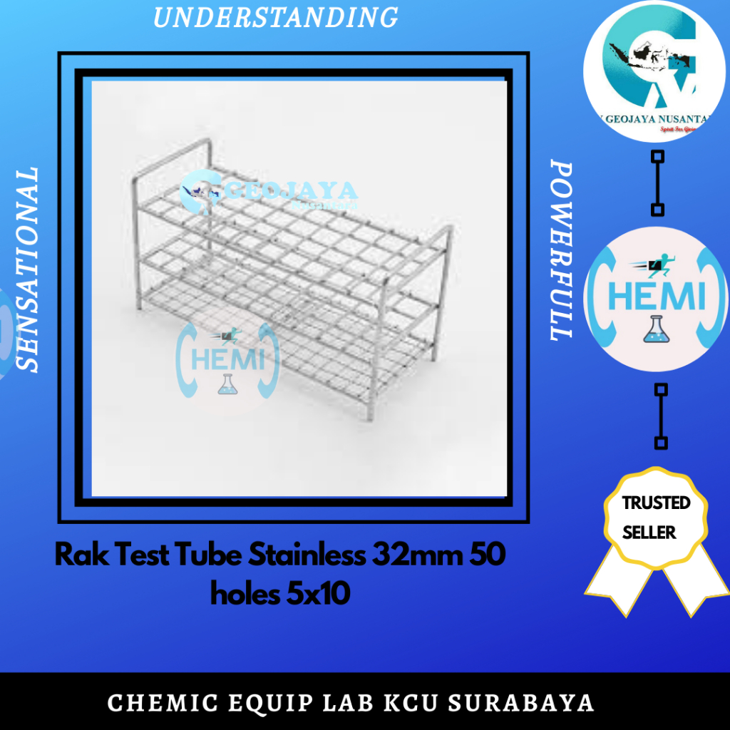 Jual Rack Test Tube Stainless 32mm 50 holes 5x10 | Shopee Indonesia