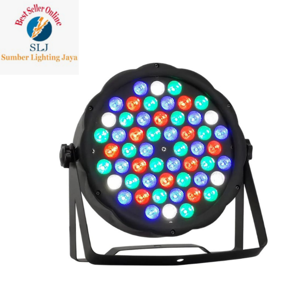 Jual LAMPU LED FLAT PAR LIGHT 54 LED / LAMPU DISCO PANGGUNG FLAT 54 LED