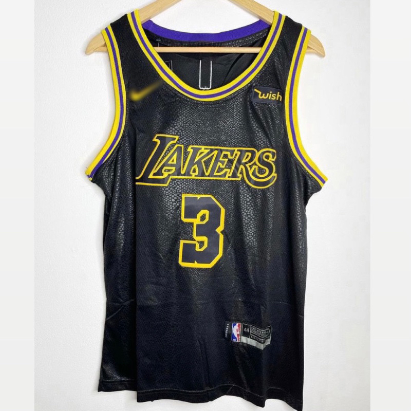 A LA Lakers #3 Anthony Davis Black City popular Jersey