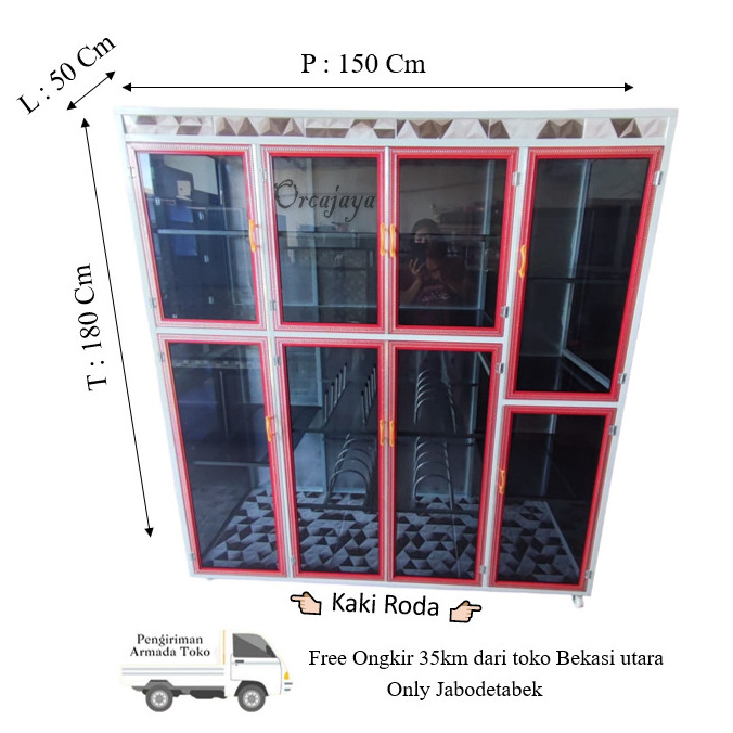 Jual Rak Piring Full Box 4 Pintu / Full Box 4 Pintu / Rak Piring 4 ...