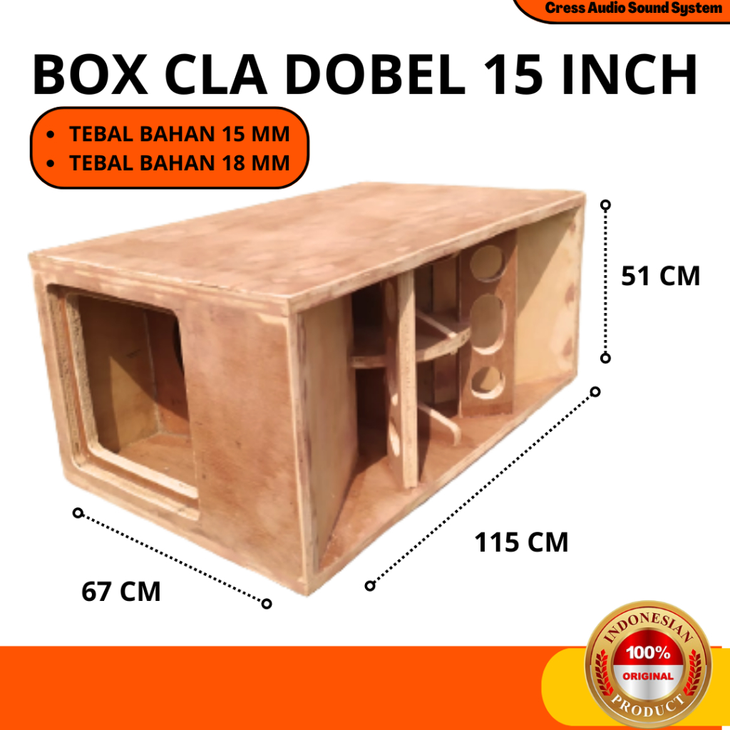 Jual Box Speaker Sound System CLA Turbo Doble 15 Inch Triplek 15mm 18mm