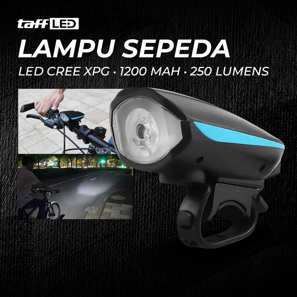 Jual Lampu Depan Sepeda Klakson LED Cree XPG 1200mAh 250 Lumens - 7588 ...