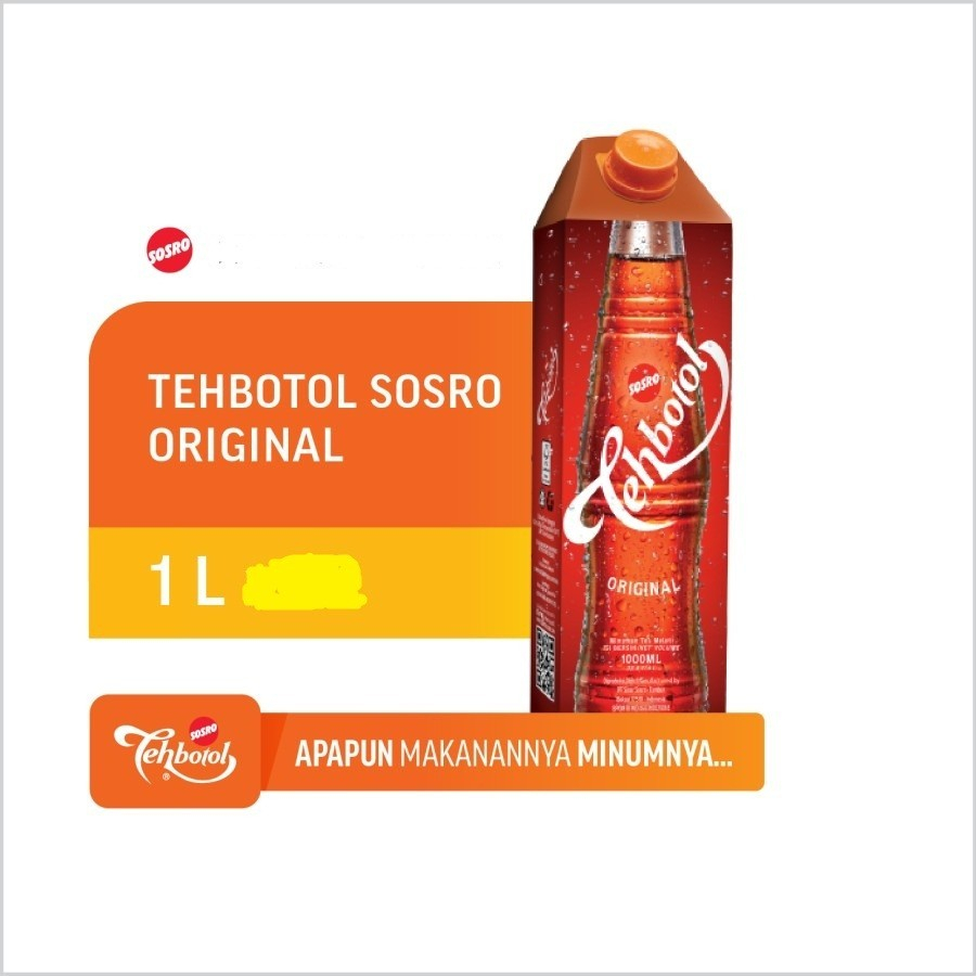 Jual Sosro Teh Botol Original Kemasan Kotak Jumbo 1 Liter Shopee