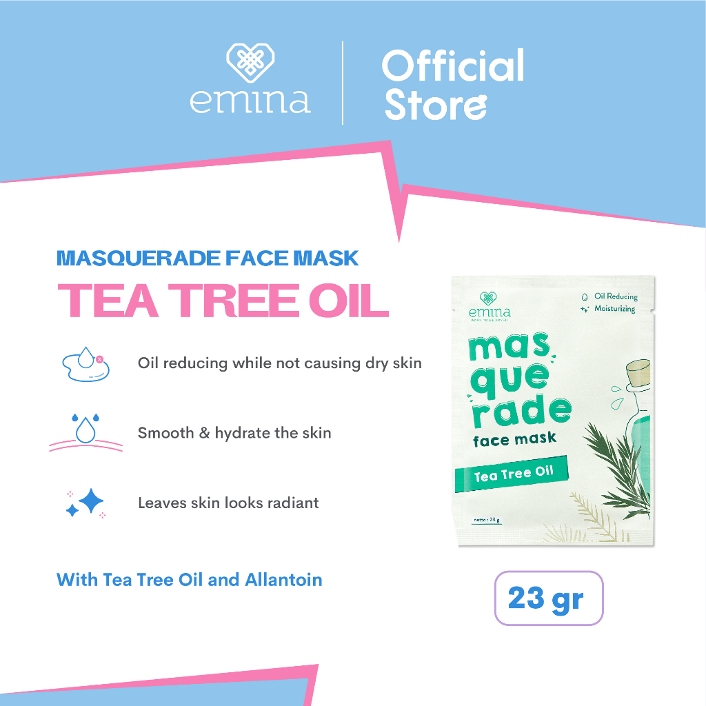 Jual Emina Masquerade Face Mask 23 g Sheet Mask Ekstrak Bahan Alami