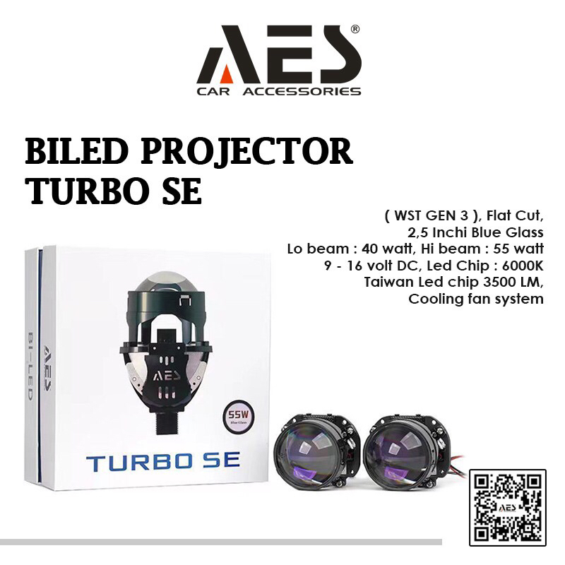 Jual PROJECTOR BILED AES TURBO SE FLAT 2.5in 55watt&TURBO SE All