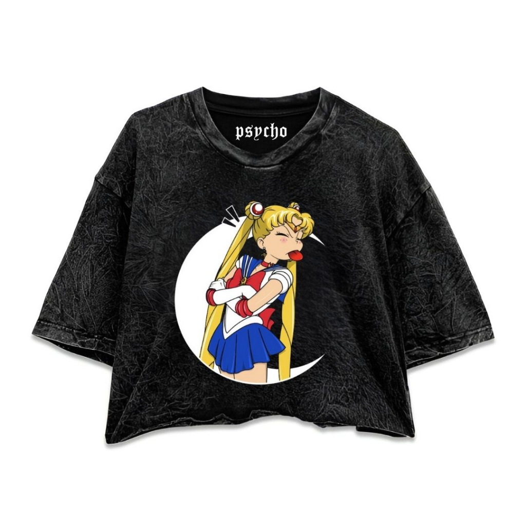 Jual Psycho Crucify Sailor Moon Oversized Crop Top Crop Tee