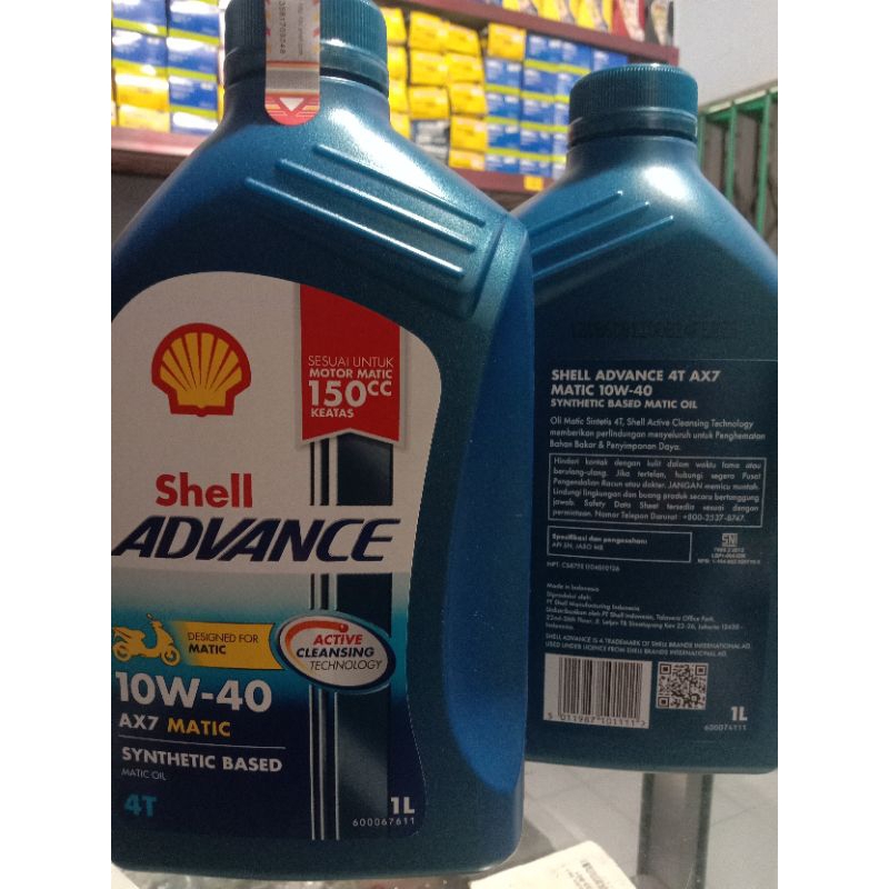Jual shell advance AX7 10W-40 MATIC 1L | Shopee Indonesia