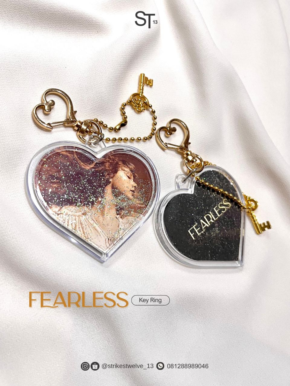 Jual Taylor Swift Merchandise Fearless Key Chain Key Ring Gantungan ...