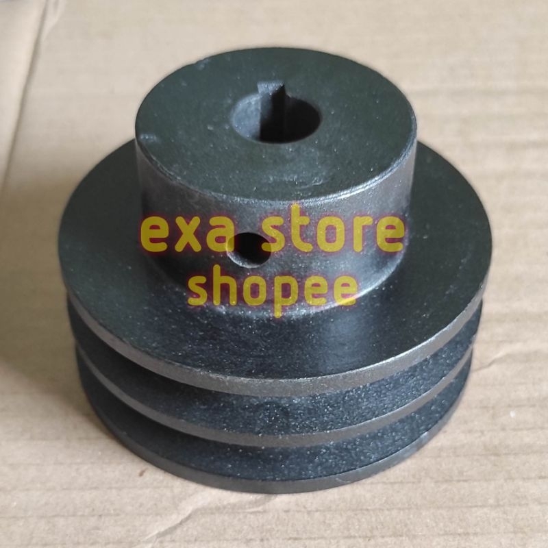 Jual Pulley Besi cor A2 - 4 inch as 19 20 22 24 25 28 30 32 35 38 mm ...
