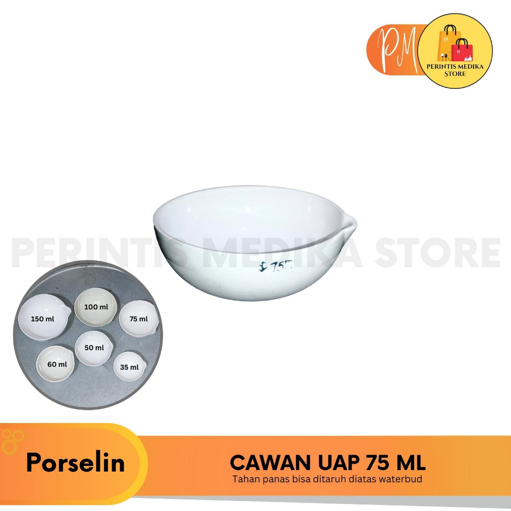 Jual Cawan Uap 75ml l Cawan Porselin 75ml - Cawan Penguap Porceline ...