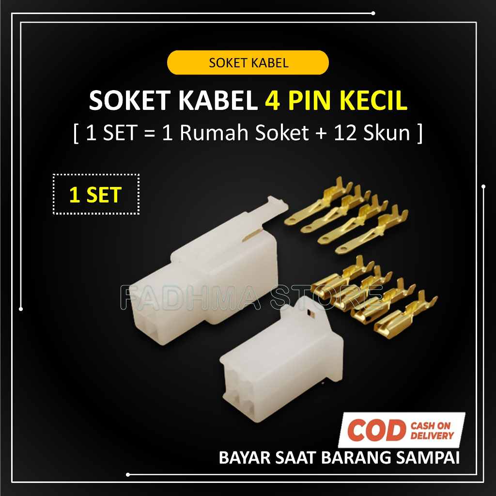 Jual Soket Kabel Motor Pin Kecil Set Lengkap Dengan Skun Socket