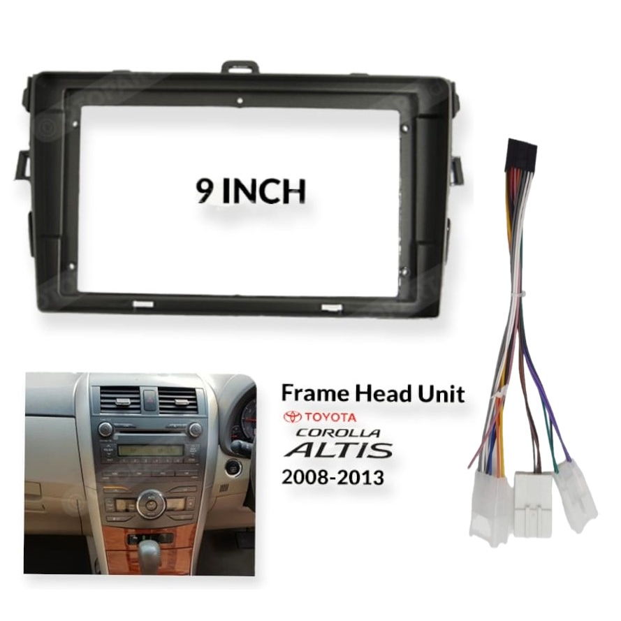Jual Frame Head Unit Android 9 inch Toyota Corolla 2007 2008 - 2011 ...