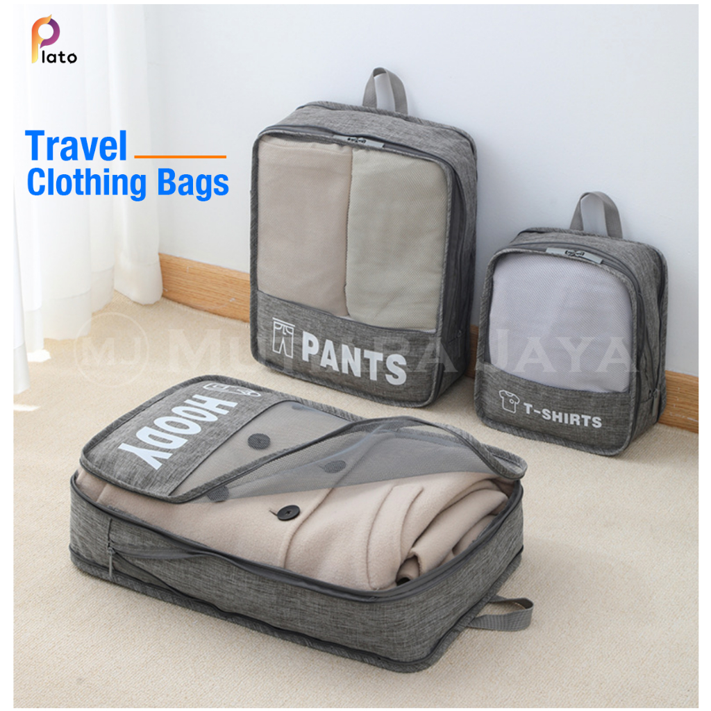 Jual PLATO Kantong Baju Tas Travel Bag Organizer Penyimpanan Baju