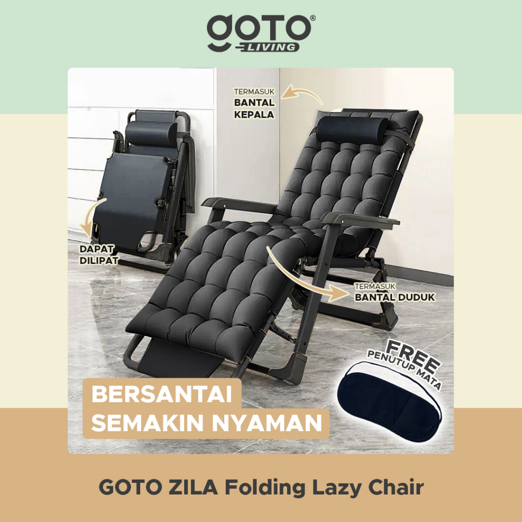 Jual Goto Zila Folding Lazy Chair Kursi Lipat Tidur Santai Malas