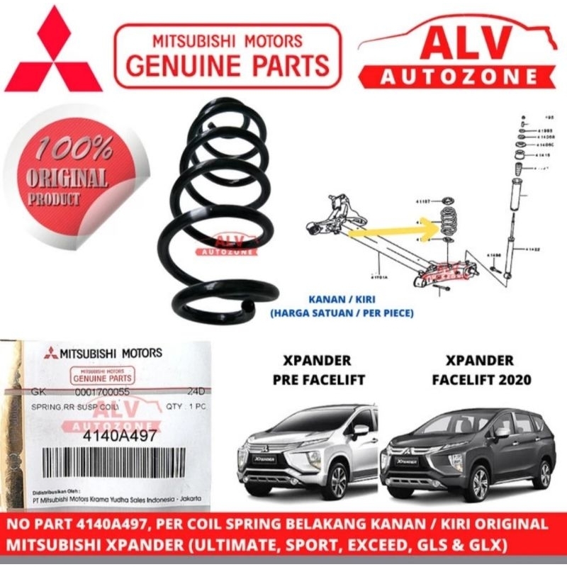 Jual PER COIL SPRING RODA BELAKANG KANAN / KIRI ORIGINAL MITSUBISHI ...
