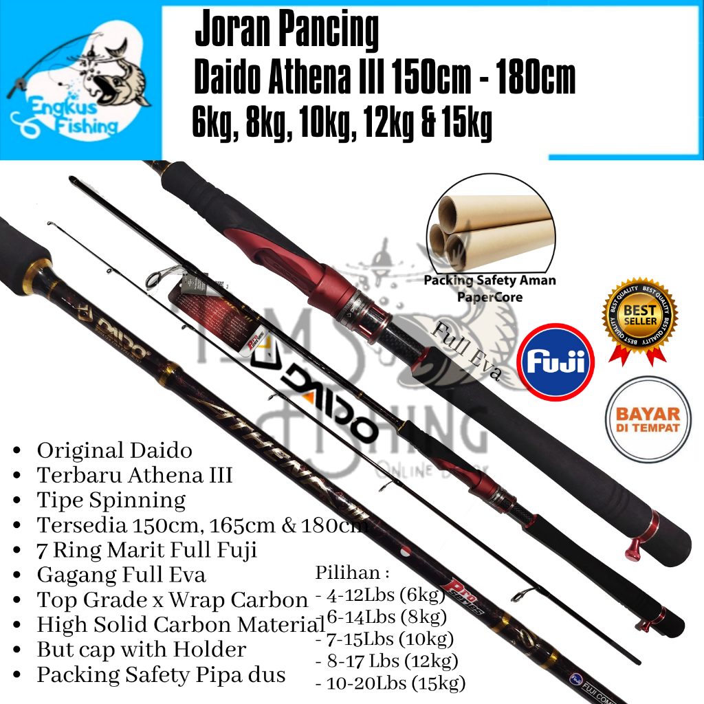 Jual Joran Pancing Daido Athena III 3 150cm - 180cm SP/BC Pro Series ...