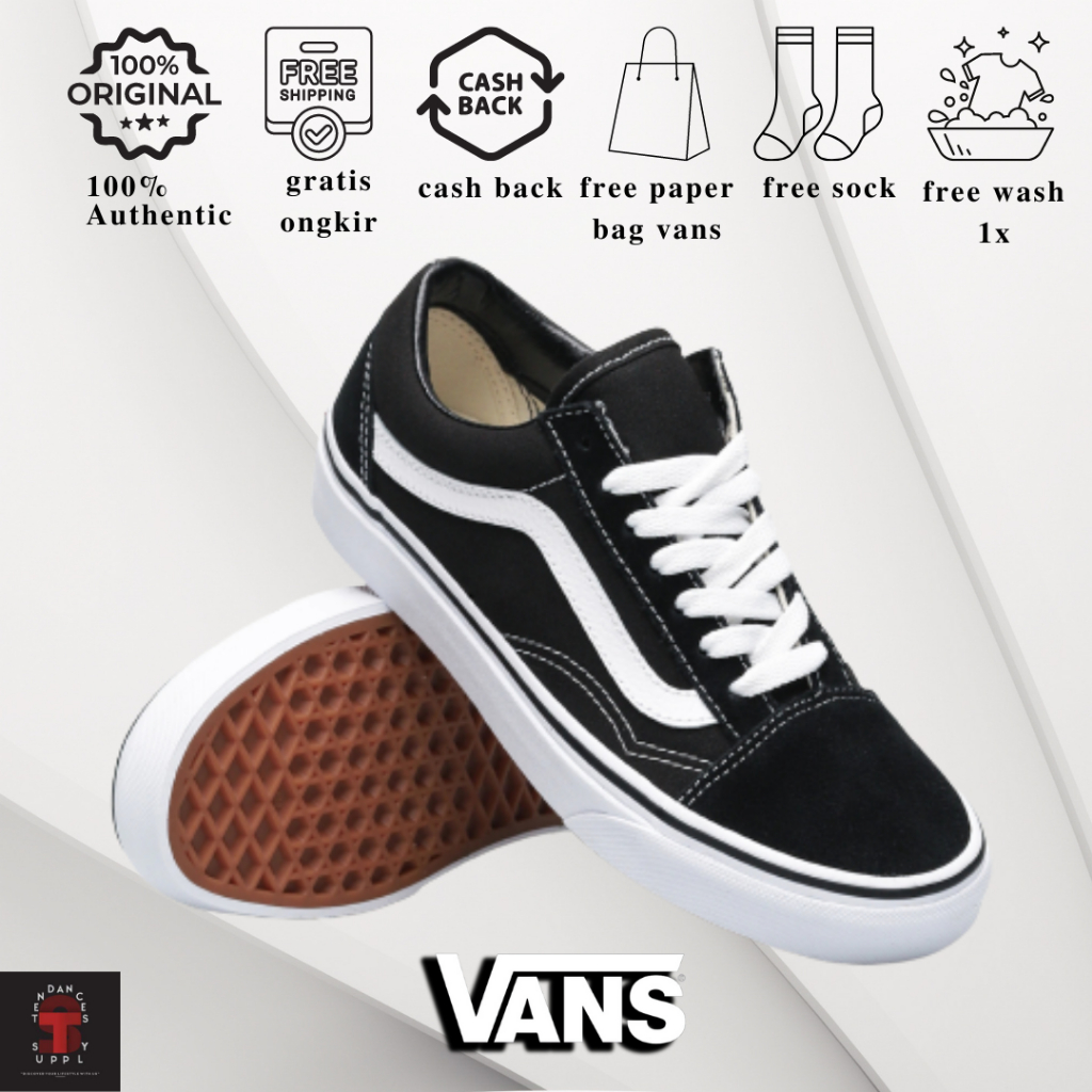 Jual Vans Oldskool Black White Classic (100% Authentic) | Shopee Indonesia